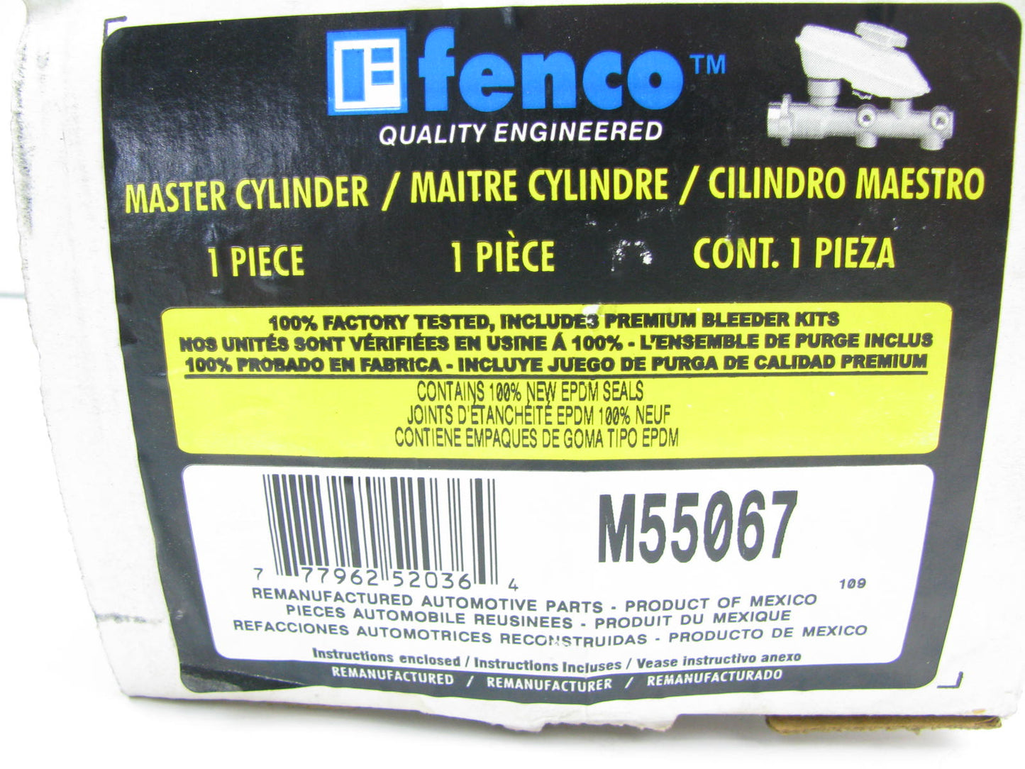 Fenco M55067 Reman Brake Master Cylinder For 1995-98 Nissan 200SX 1995-99 Sentra