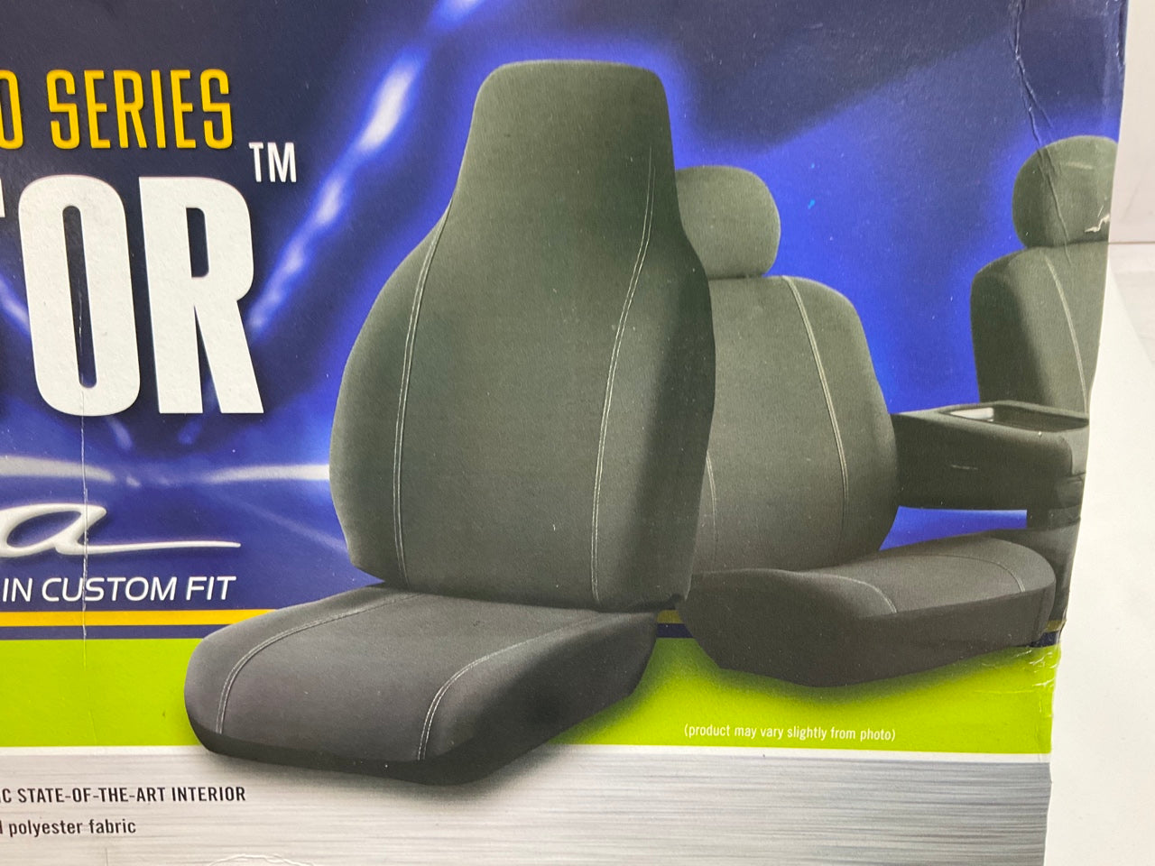 Fia SP82-28 Rear Bench Seat Premium Cover Set W/ Adjustable Headrest  - BLACK