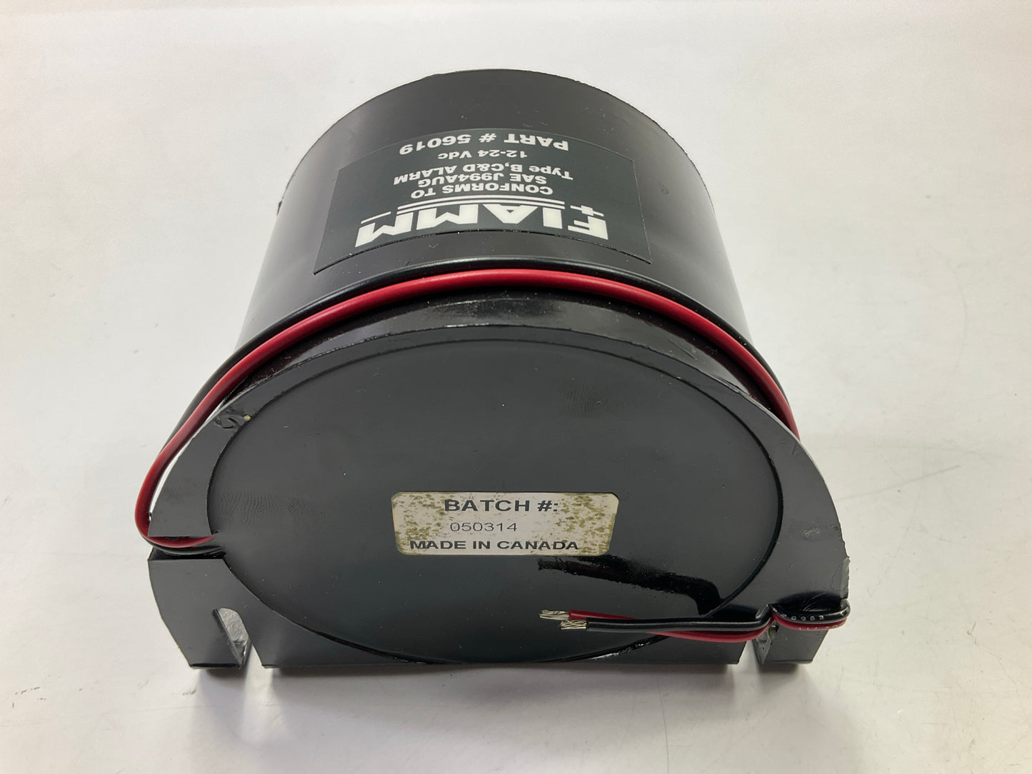 FIAMM 56019 Back Up Alarm: 107 Db Max Sound Level, 82 Db Min Sound Level