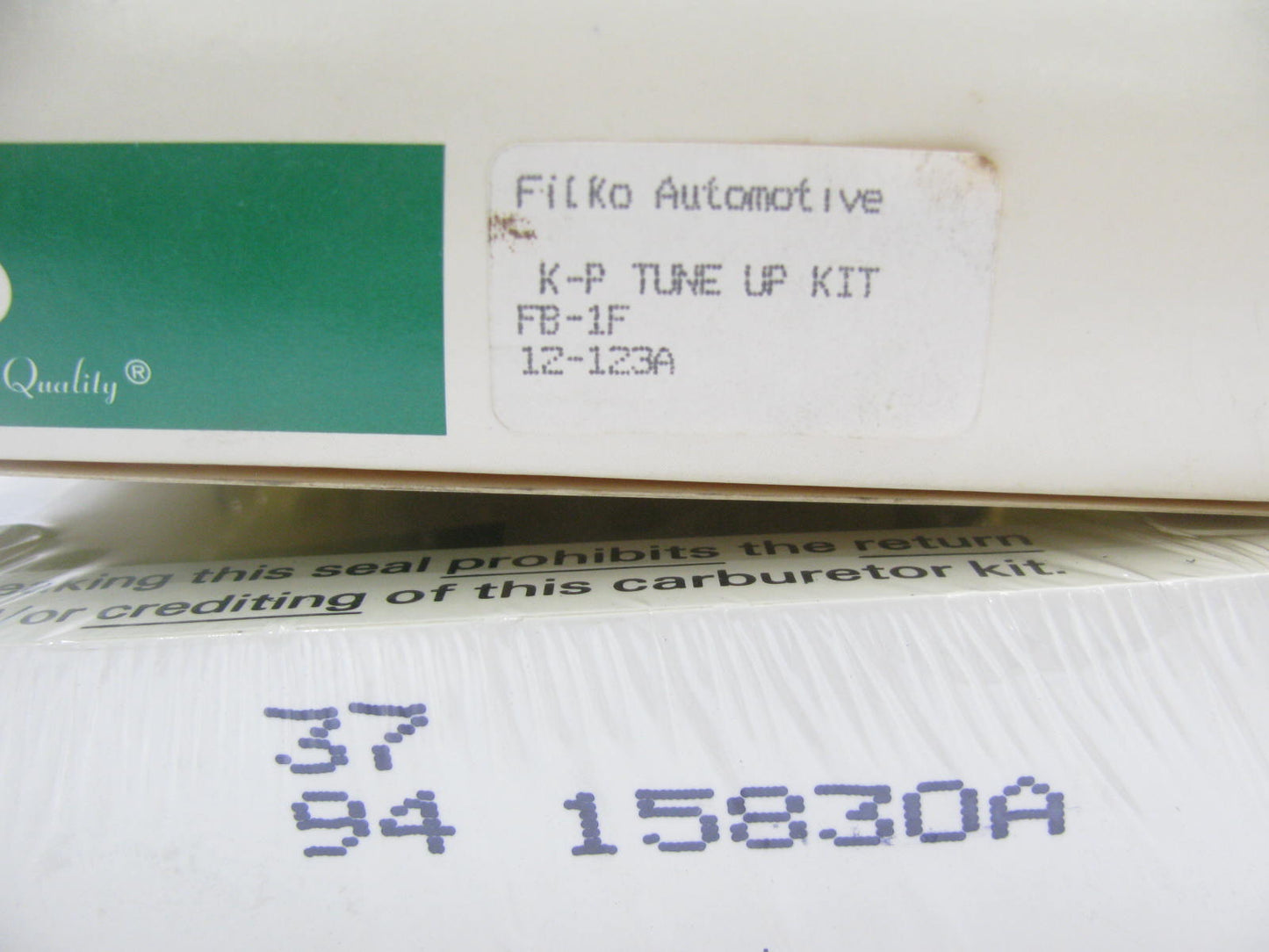 Filko 12-123A Carburetor Rebuild Kit For 1980-1988 Toyota W/ Aisan 2-BBL