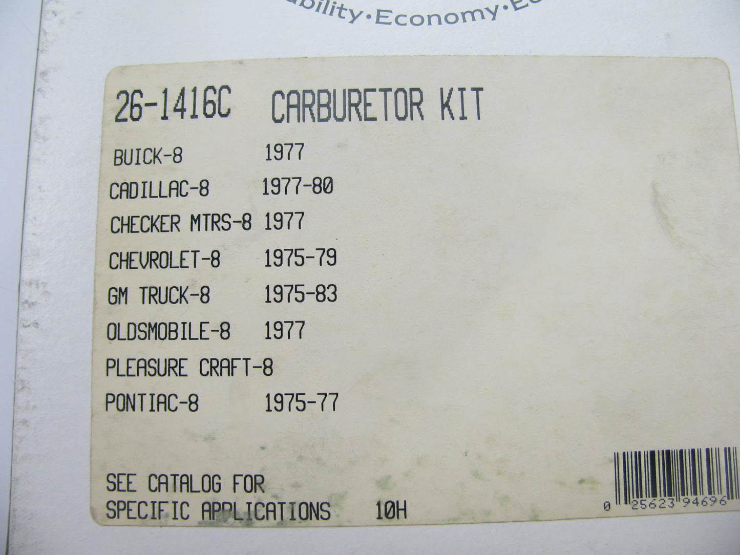 Filko 26-1416C Carburetor Rebuild Kit - Rochester 4-BBL Quadrajet Q-Jet Chevy GM