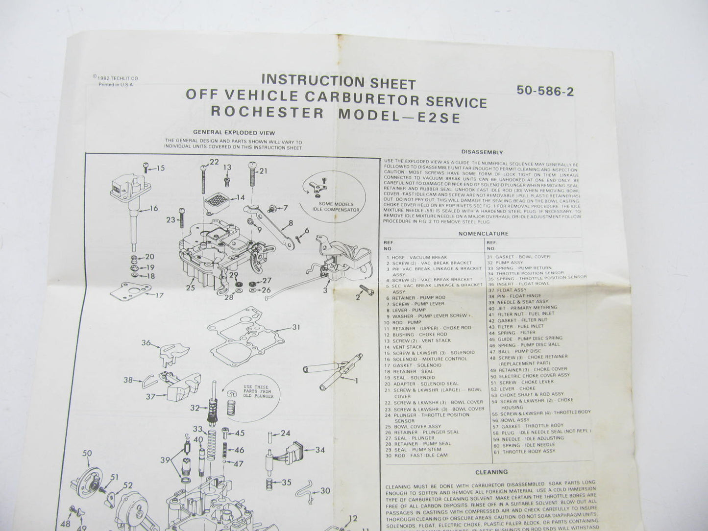 Filko 26-1495 Carburetor Rebuild Kit - ROCHESTER Varajet II E2SE 2SE