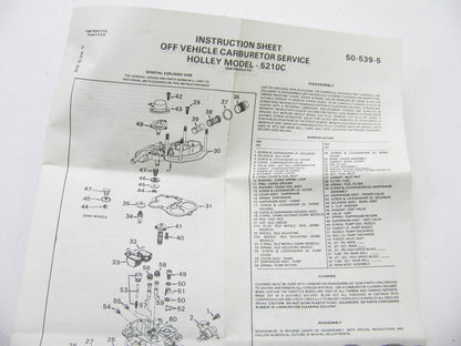 Filko 27-1084 Carburetor Rebuild Kit - HOLLEY 2BBL 5210C
