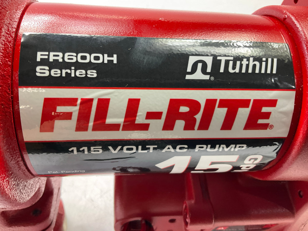 Tube Has Some Rust, Fill-Rite FR610H Fuel Transfer Pump, 115V AC, 15 GPM, 1/6 Hp