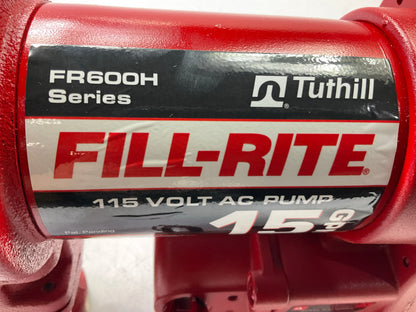 Tube Has Some Rust, Fill-Rite FR610H Fuel Transfer Pump, 115V AC, 15 GPM, 1/6 Hp