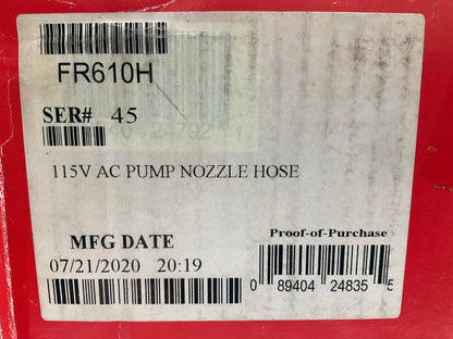 Tube Has Some Rust, Fill-Rite FR610H Fuel Transfer Pump, 115V AC, 15 GPM, 1/6 Hp
