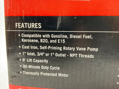 Fill-Rite FR610H Fuel Transfer Pump, 115V AC, 15 GPM Max. Flow Rate , 1/6 Hp