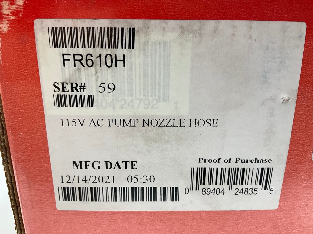 Fill-Rite FR610H Fuel Transfer Pump, 115V AC, 15 GPM Max. Flow Rate , 1/6 Hp