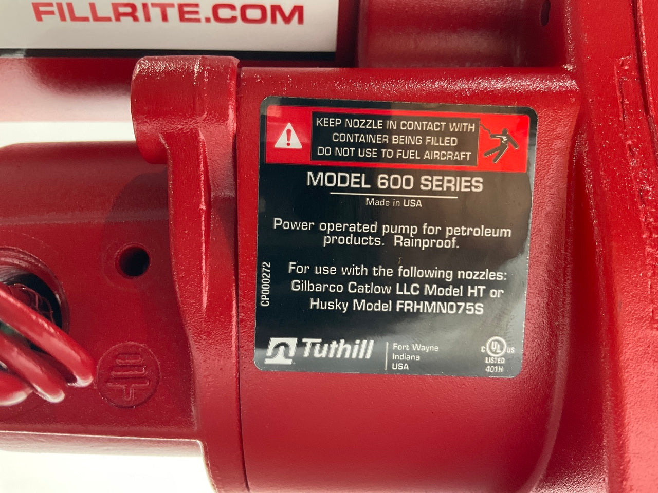 Fill-Rite FR610H Fuel Transfer Pump, 115V AC, 15 GPM Max. Flow Rate , 1/6 Hp