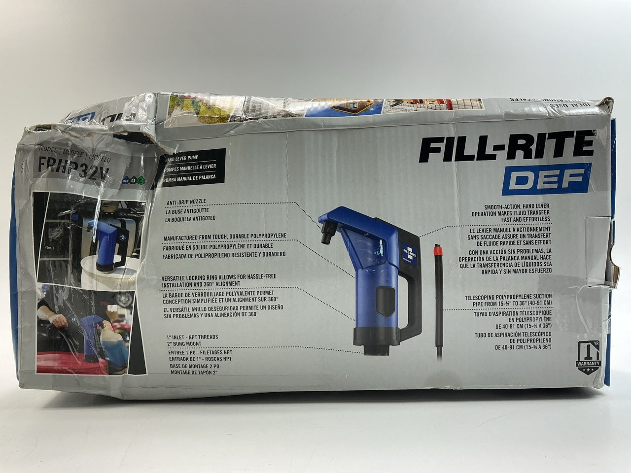 Fill-Rite FRHP32V Piston Hand Operated Transfer Pump, 11oz. Stroke