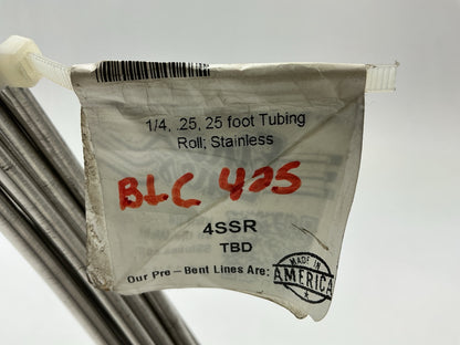 Fine Lines 4SSR  1/4'' Brake Line 25' Tubing Roll, Stainless Steel, 25 Feet Long