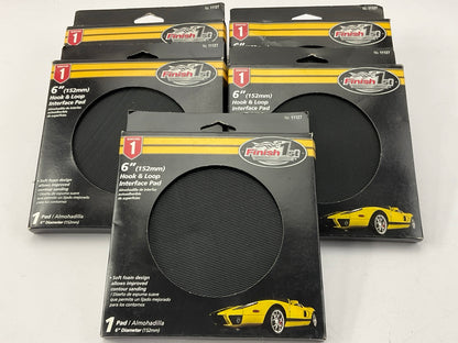 (5) Finish 11127 Hook & Loop Sanding Disc Buffer Soft Interface Backing Pad, 6''