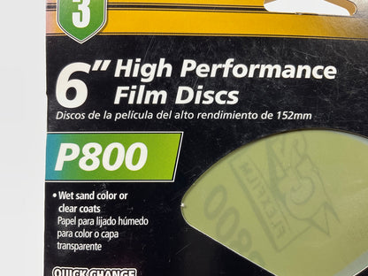 Finish 1st 11135 Hook & Loop 6'' Pro Sanding Discs, P800 Grit, 6 Discs / Pack