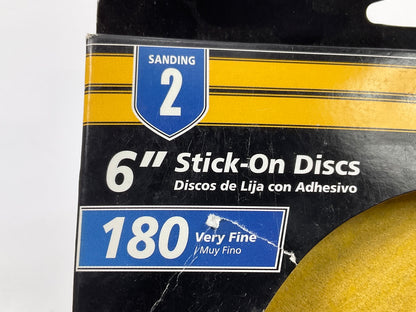 Pack Of 25 - FINISH 1ST 8252 6'' Stick-On Dics 180 Very FINE GRIT