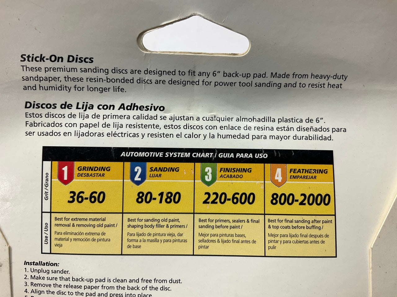 50 Discs Total - Finish 1st 8253 6'' Stick-on Sanding Discs, 220 Grit