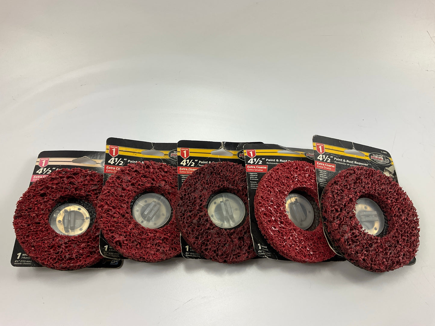 (5) Total 8316 Paint / Rust Remover Wheel Disc For Grinder 4-1/2'', Extra Coarse