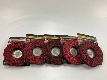 (5) Total 8316 Paint / Rust Remover Wheel Disc For Grinder 4-1/2'', Extra Coarse