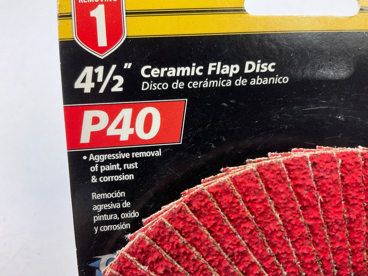 2 / PACK - Finish 1st 8329 4-1/2'' Ceramic Flap Discs, 40 Grit