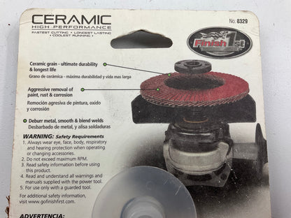 Finish 1st 8329 4-1/2'' Ceramic Flap Disc, 40 Grit