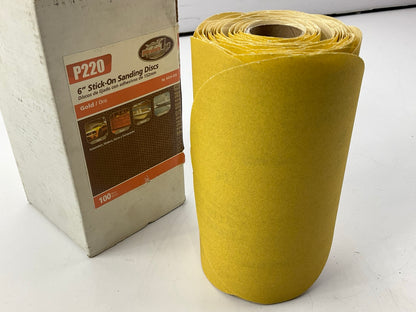 Finish 1st 8424-035 Sanding Disc Roll, 6'', 220 Grit, 100-Pack