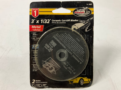 (10) Blades Total  Finish 8465  3'' X 1/32'' Ceramic Cut-off Disc Blades For Metal