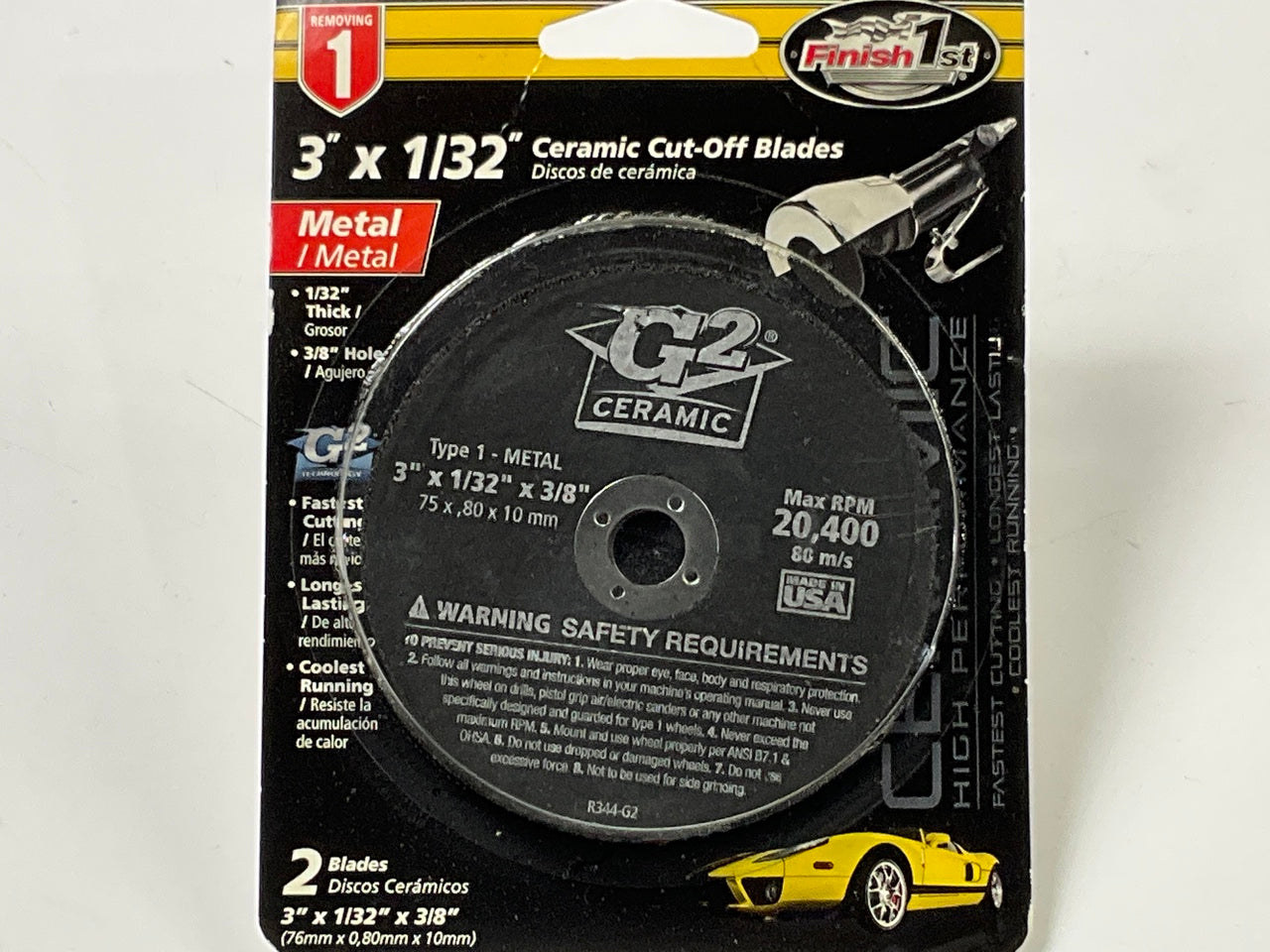 Finish 1st 8465  3'' X 1/32'' Ceramic Cut-off Blade For Metal