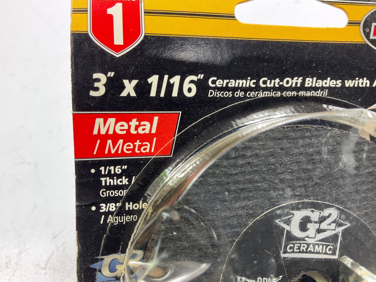 (x10) Finish 1st 8470 3'' X 1/16'' Ceramic Grinding/Cut-Off Wheel W/Arbor - METAL