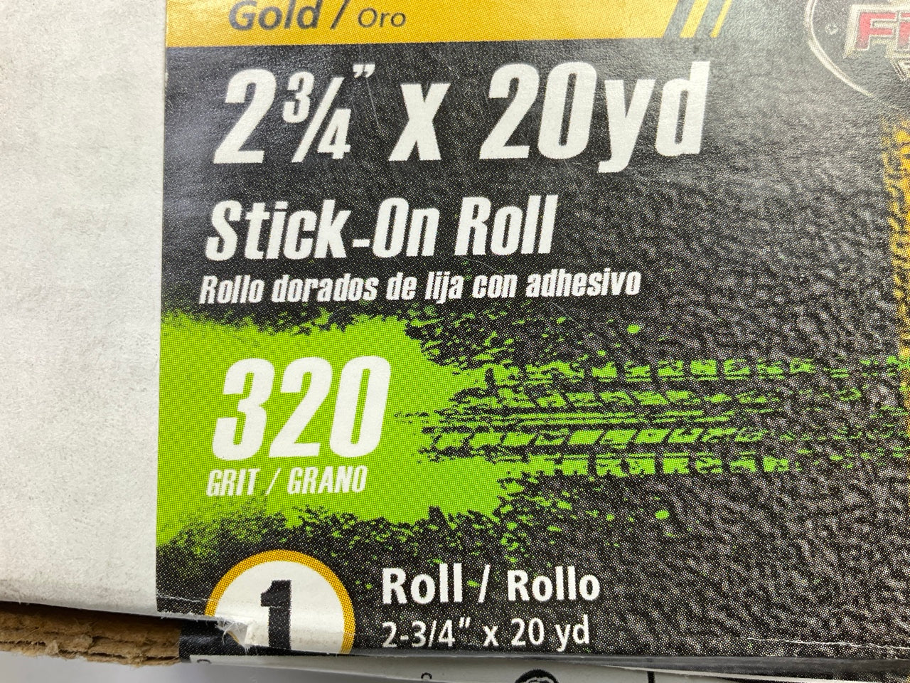 Finish 1st 8518-035 Stick-On Abrasive Sanding Roll 320 Grit, 2-3/4'' X 20 Yards