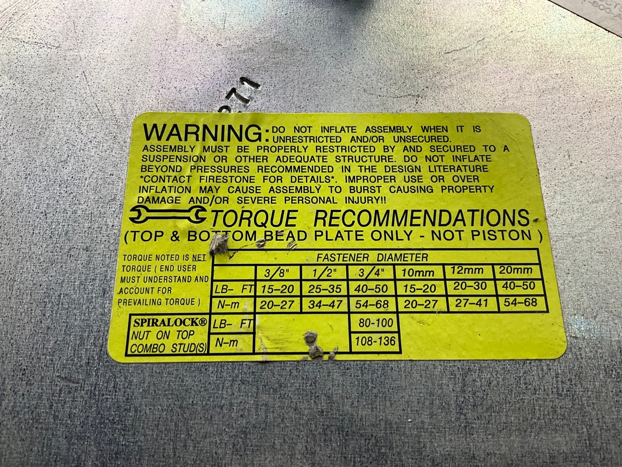 Genuine Firestone W01-358-9321 Air Spring Bag - Replaces 1R12-256, TR9321