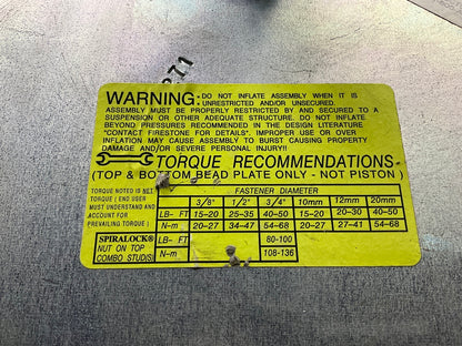 Genuine Firestone W01-358-9321 Air Spring Bag - Replaces 1R12-256, TR9321