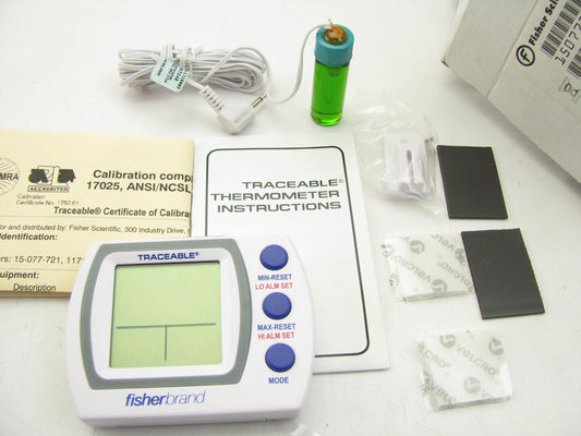 Fisher 15077721 Traceable Refrigerator / Freezer Plus Thermometer 158F To -58F