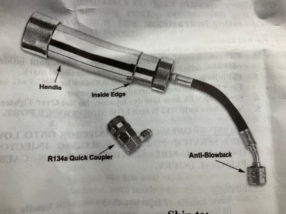 FJC 2732 Automotive A/C Refrigerant Hand Turn Oil & Dye Injector, 2 Oz