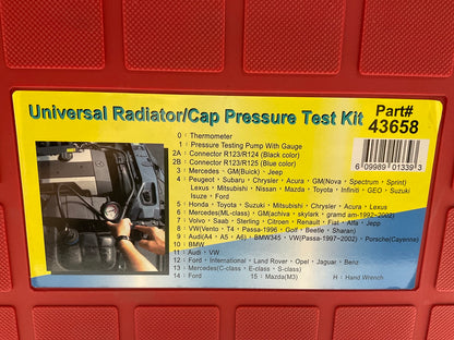 FJC 43658 Radiator And Radiator Cap Pressure Test Kit