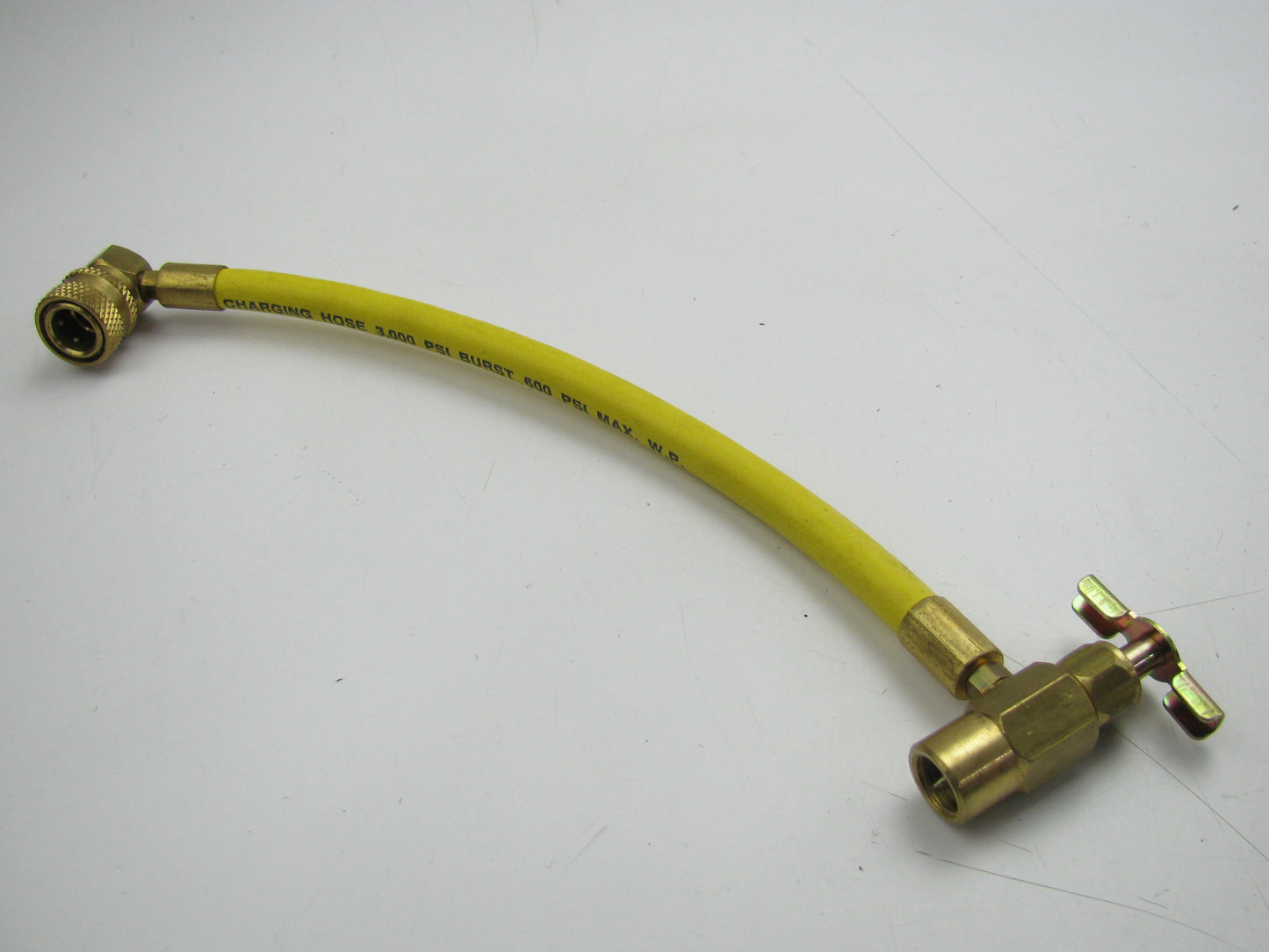 FJC 6035 A/C Air Conditioning  Yellow 12'' Long Charging Charge Hose For 134