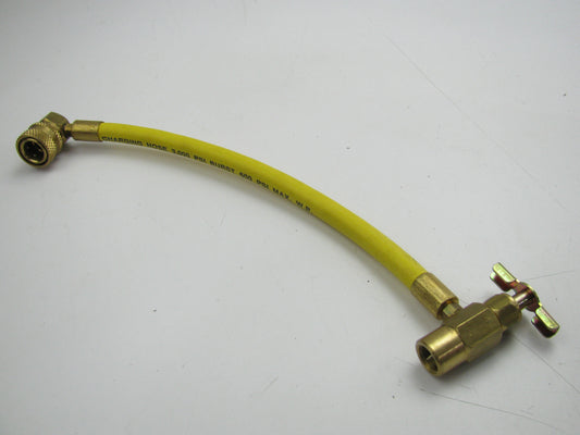 FJC 6035 A/C Air Conditioning  Yellow 12'' Long Charging Charge Hose For 134