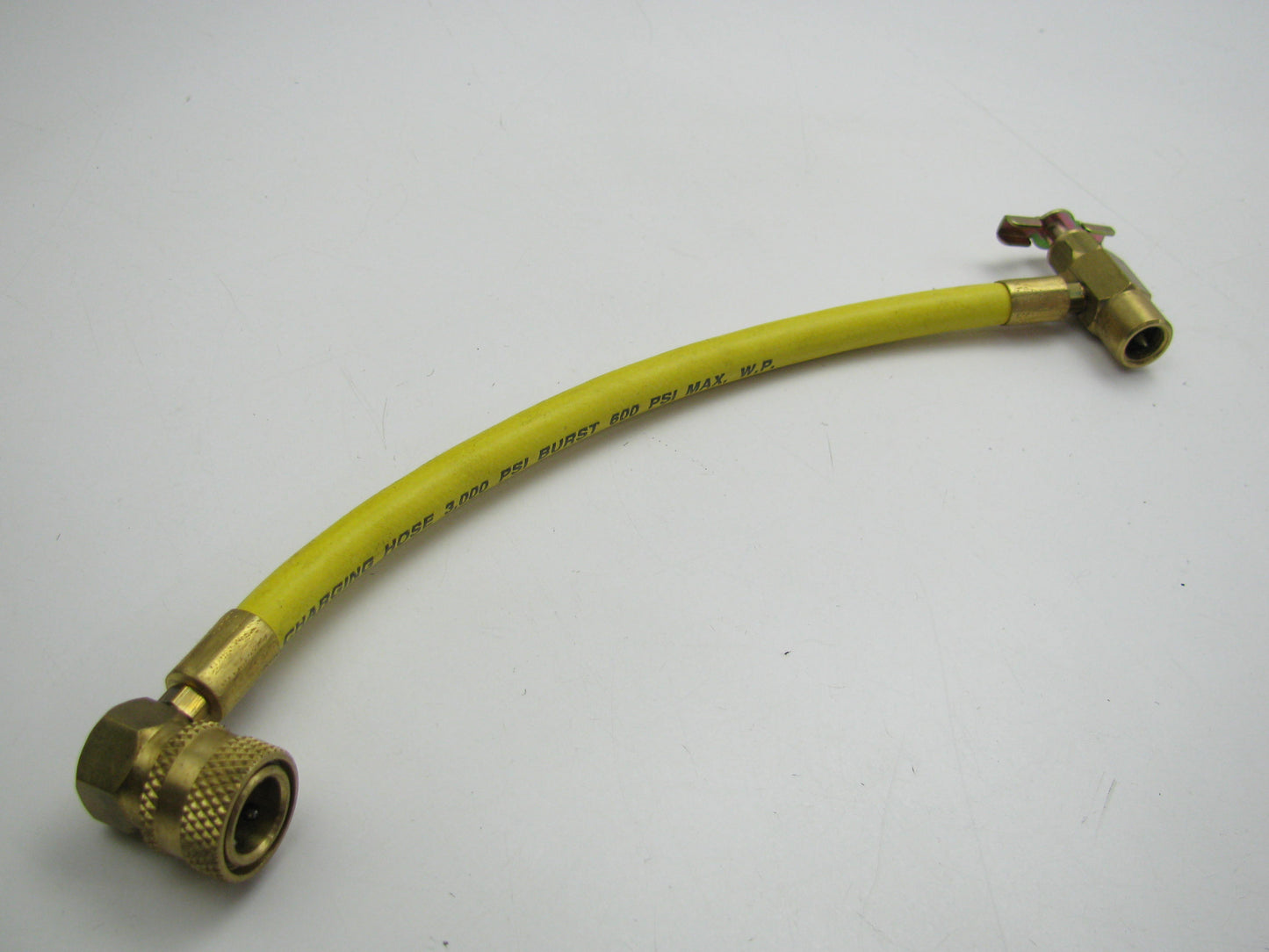 FJC 6035 A/C Air Conditioning  Yellow 12'' Long Charging Charge Hose For 134