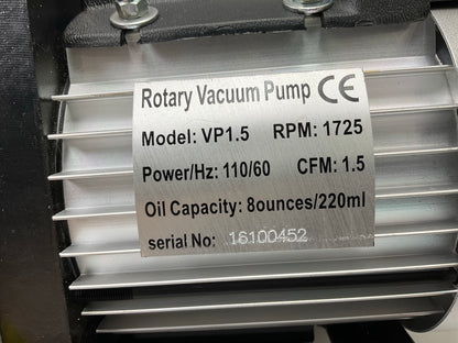 OIL LEAKED OUT - FJC 6905 1.5 CFM Vacuum Pump