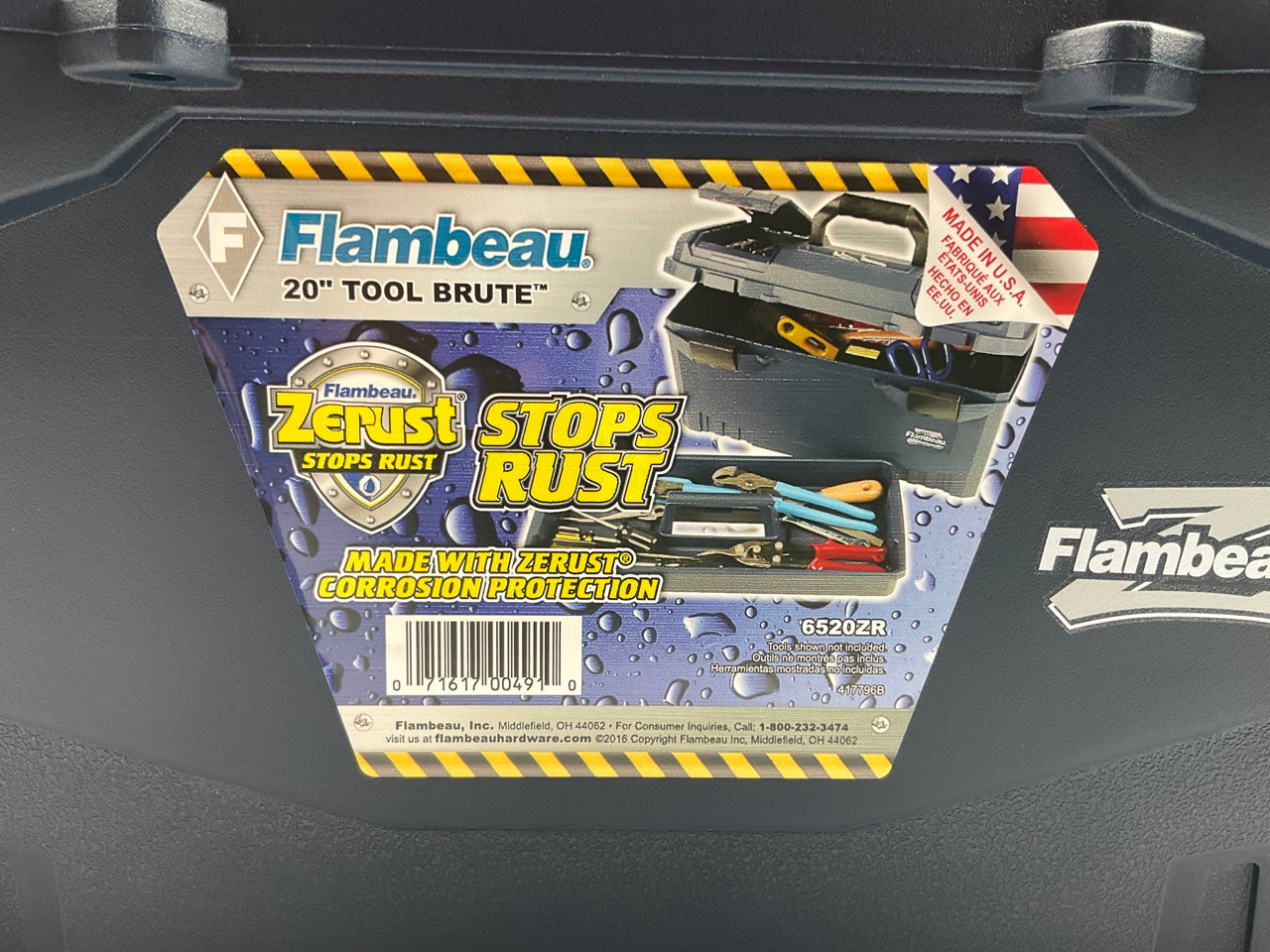Flambeau 6520ZR 20-Inch Tool Brute Toolbox Tool Box - Stops Rust