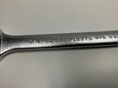 VINTAGE - Fleet 5024 Double Open-End Wrench, 3/4'' & 5/8'' - MADE IN USA