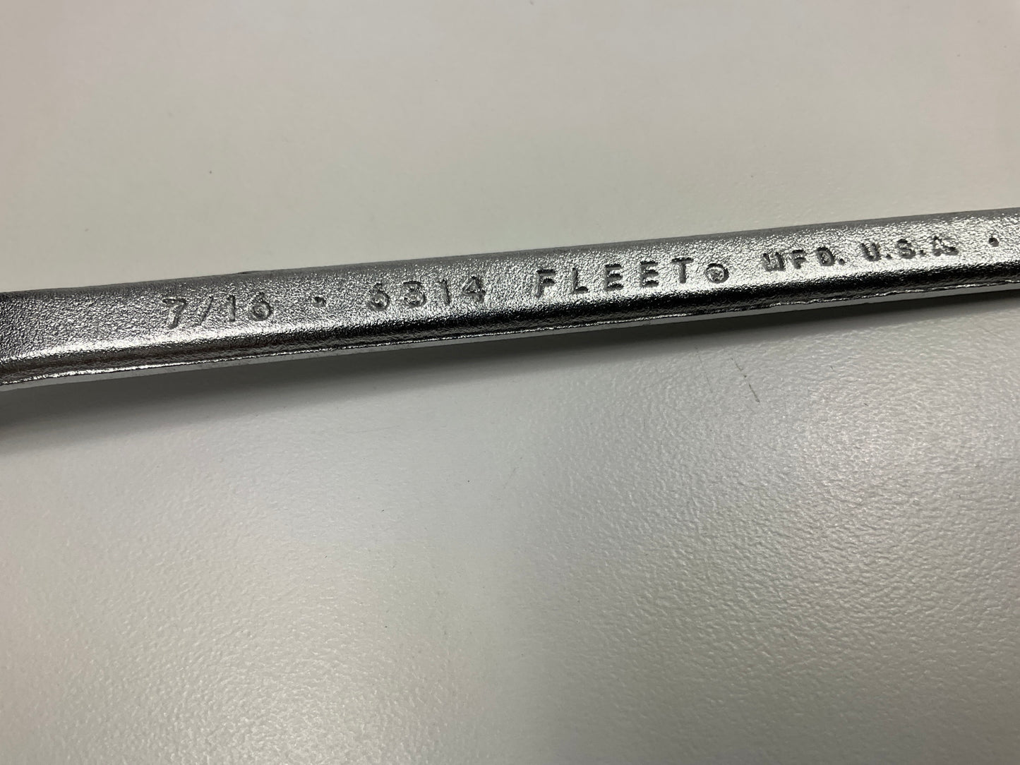 VINTAGE - Fleet 6314 Double End Offset Box Wrench, 7/16'' & 3/8'' - MADE IN USA