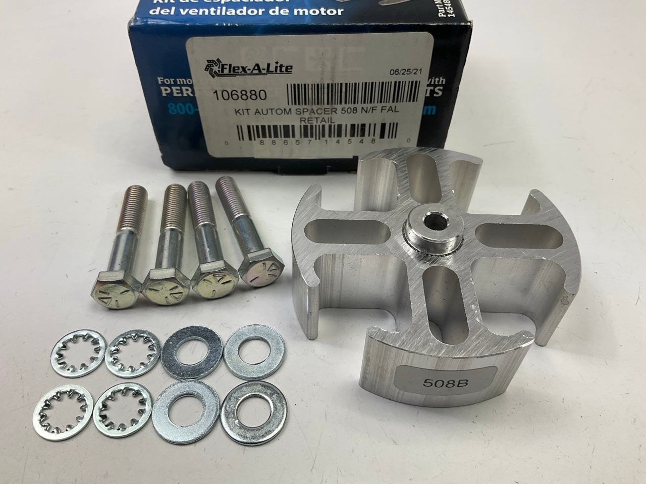 Flex-A-Lite 106880 1'' Fan Spacer Kit, 5/16'' NF Bolts, Ford, GM & AMC