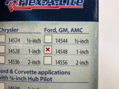 Flex-A-Lite 106880 1'' Fan Spacer Kit, 5/16'' NF Bolts, Ford, GM & AMC
