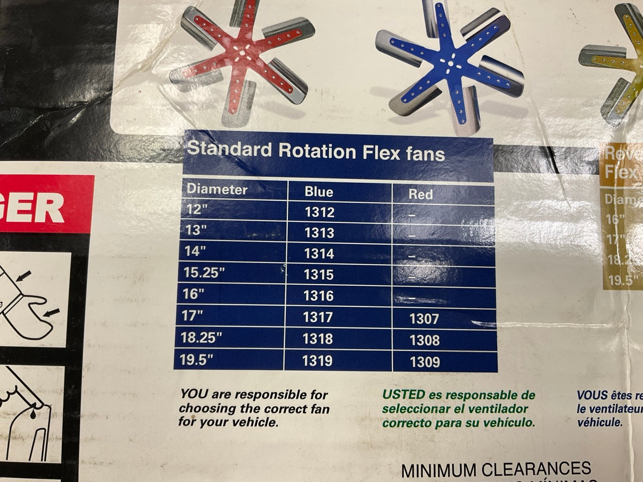 Flex-a-lite 1317 Cooling High Performance 6-Blade Flex Fan 17'' Blue Std Rotation