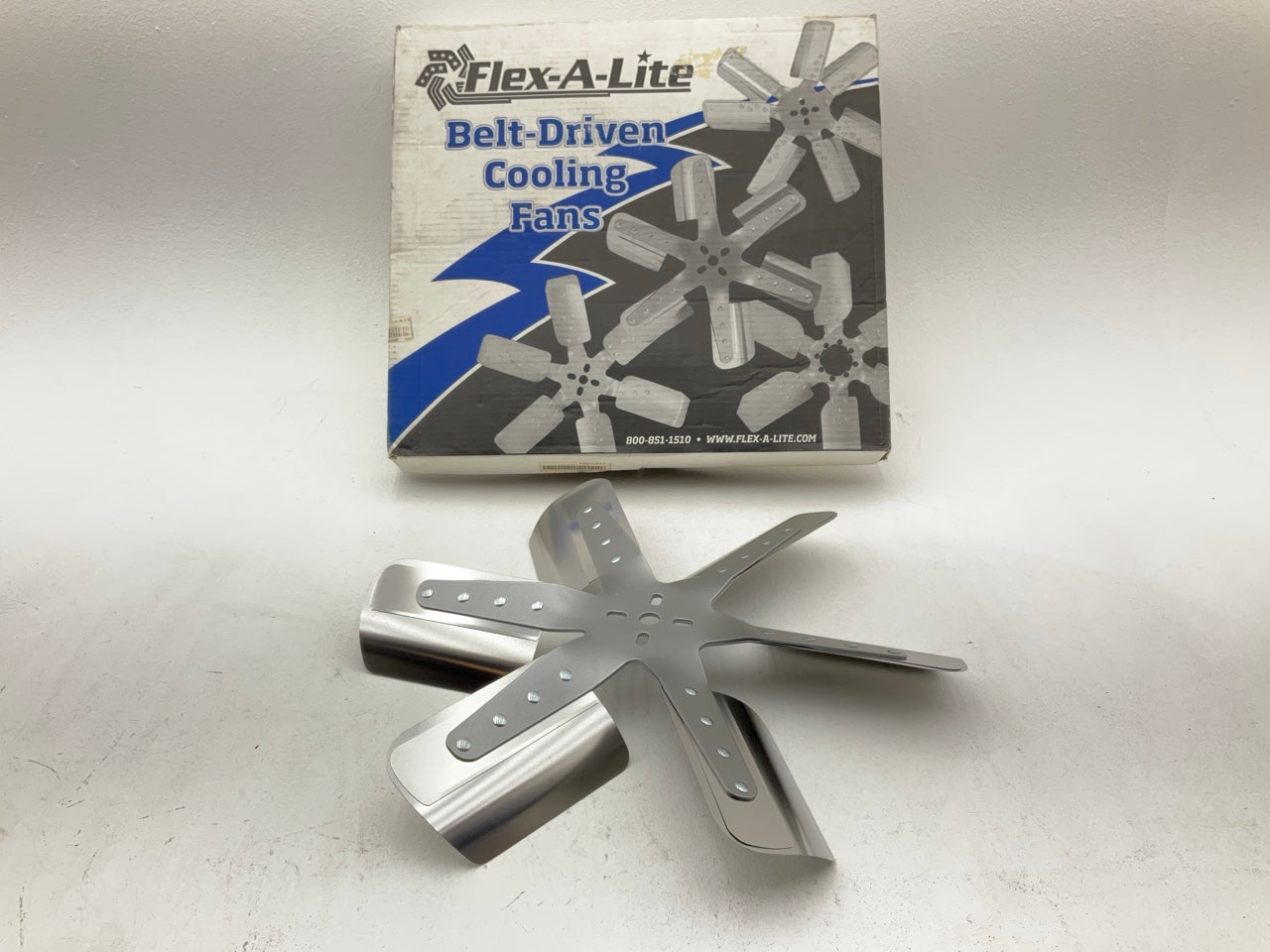 Flex-A-Lite 101259 (2018) 18-1/4'' 6-Blade Silver Stainless Steel Flex Fan