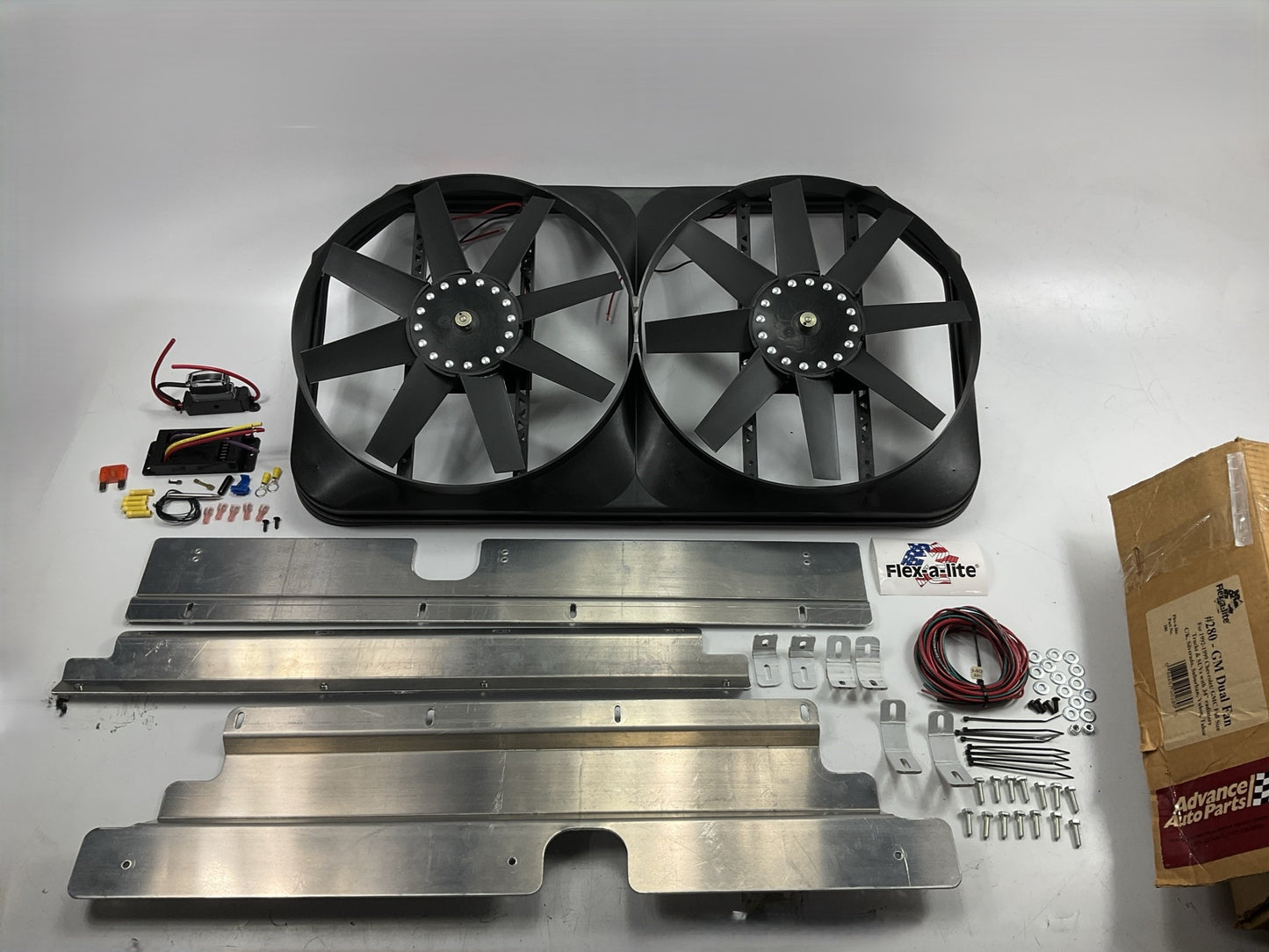 Flex-a-lite 280 Direct Fit Dual Electric Radiator Fan W/ Shroud, Variable Speed