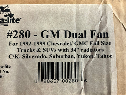 Flex-a-lite 280 Direct Fit Dual Electric Radiator Fan W/ Shroud, Variable Speed