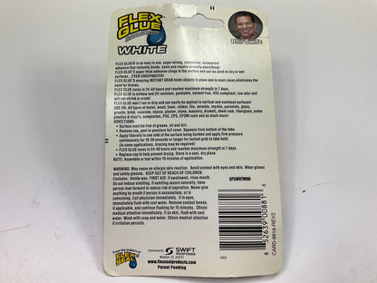 Flex Seal GFSWHTMINI Flex Glue MINI White Rubberized Waterproof Adhesive 0.75 Oz