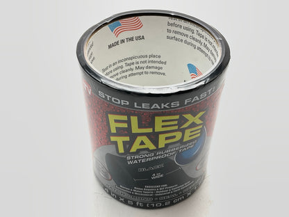 Flex Seal TFSBLKR0405 Rubberized Waterproof Flex Tape 4'' Wide X 5' Long - BLACK