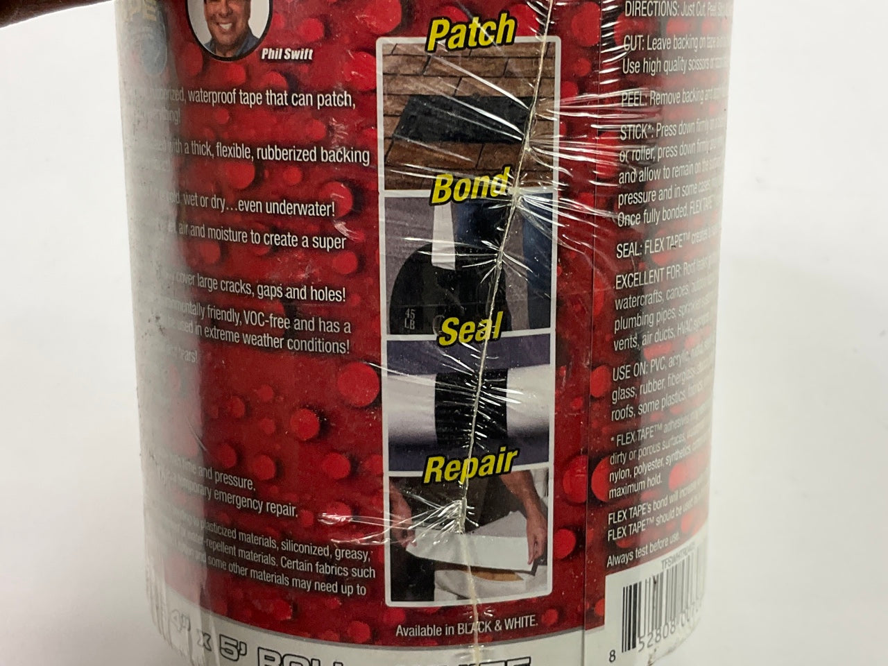 Flex Seal TFSWHTR0405 Rubberized Waterproof Flex Tape 4'' Wide X 5' Long - WHITE