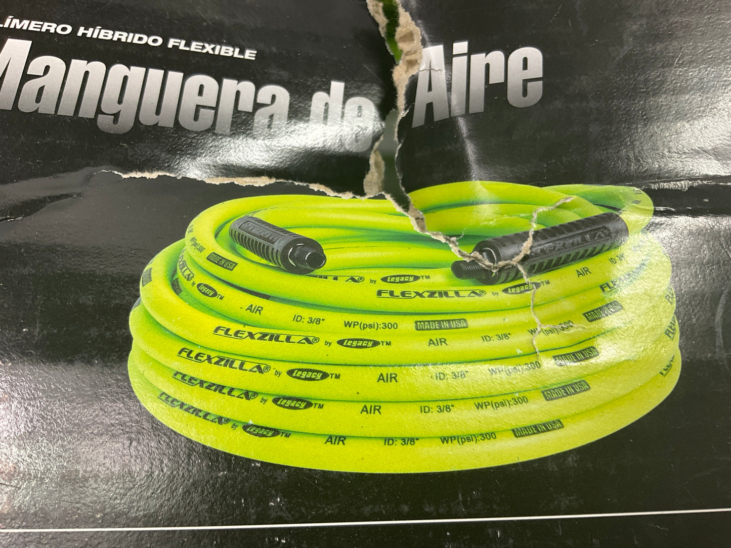 Legacy Flexzilla 3/8'' X 50' Air Hose W/ 1/4'' Fittings